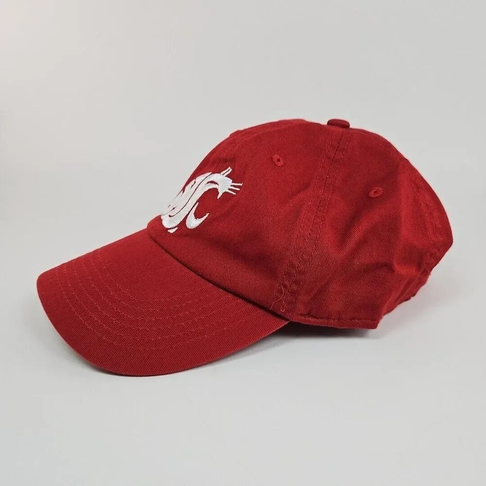 Washington State College WSC Cougars Red Baseball Cap Hat‎ Embroidered NCAA